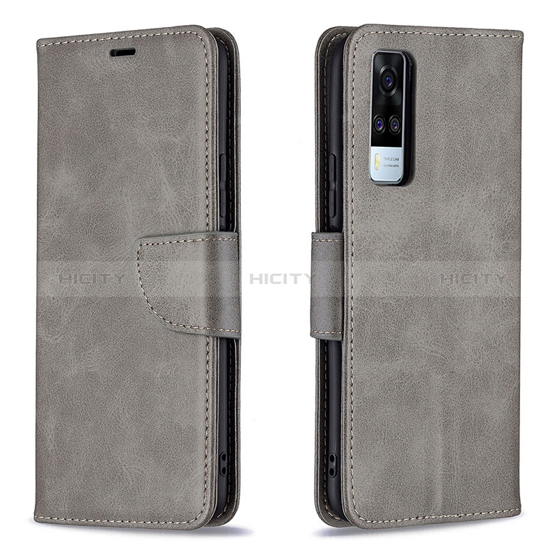 Funda de Cuero Cartera con Soporte Carcasa B04F para Vivo Y53s NFC