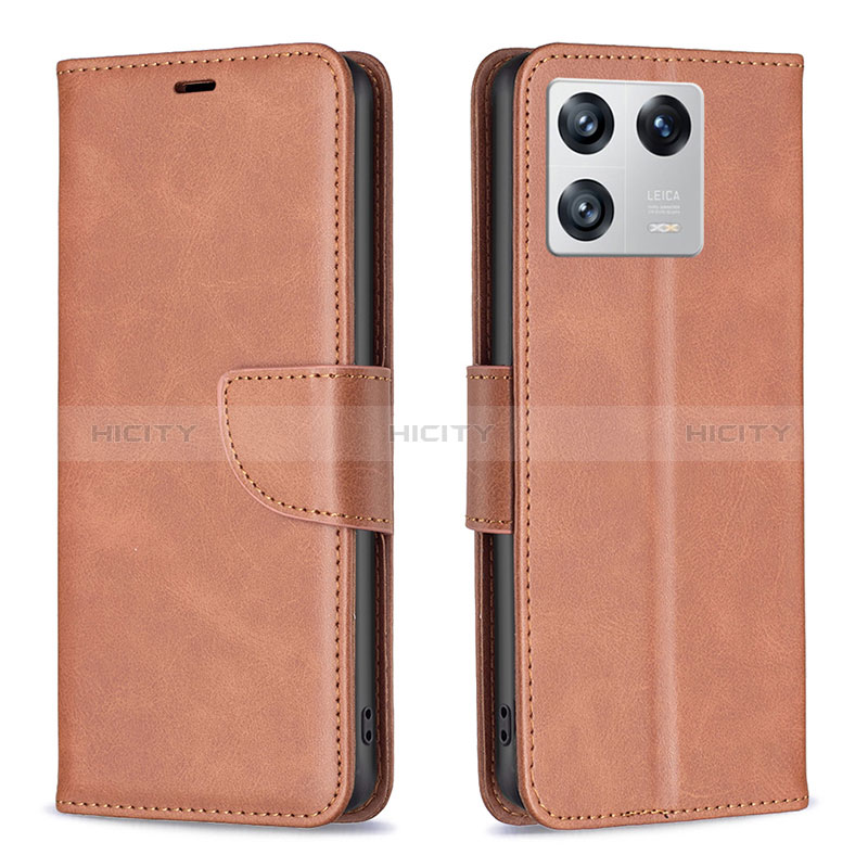 Funda de Cuero Cartera con Soporte Carcasa B04F para Xiaomi Mi 13 5G Marron