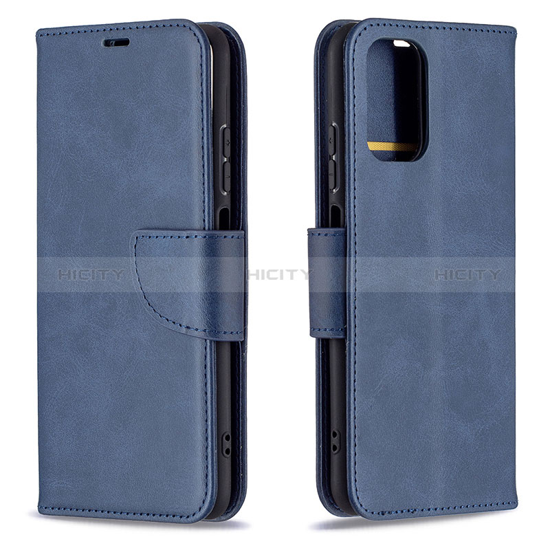 Funda de Cuero Cartera con Soporte Carcasa B04F para Xiaomi Poco M5S Azul