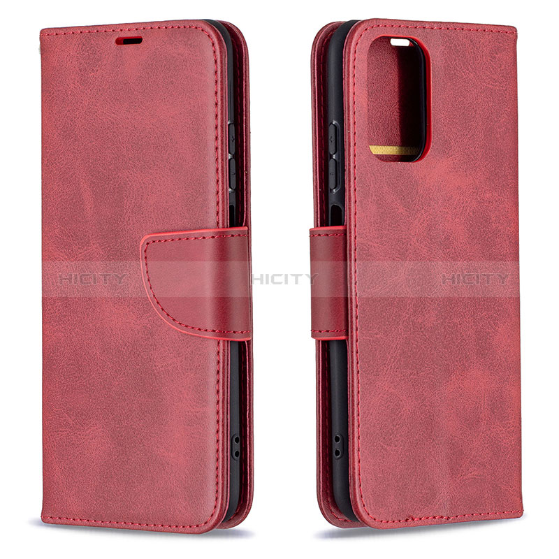 Funda de Cuero Cartera con Soporte Carcasa B04F para Xiaomi Poco M5S Rojo