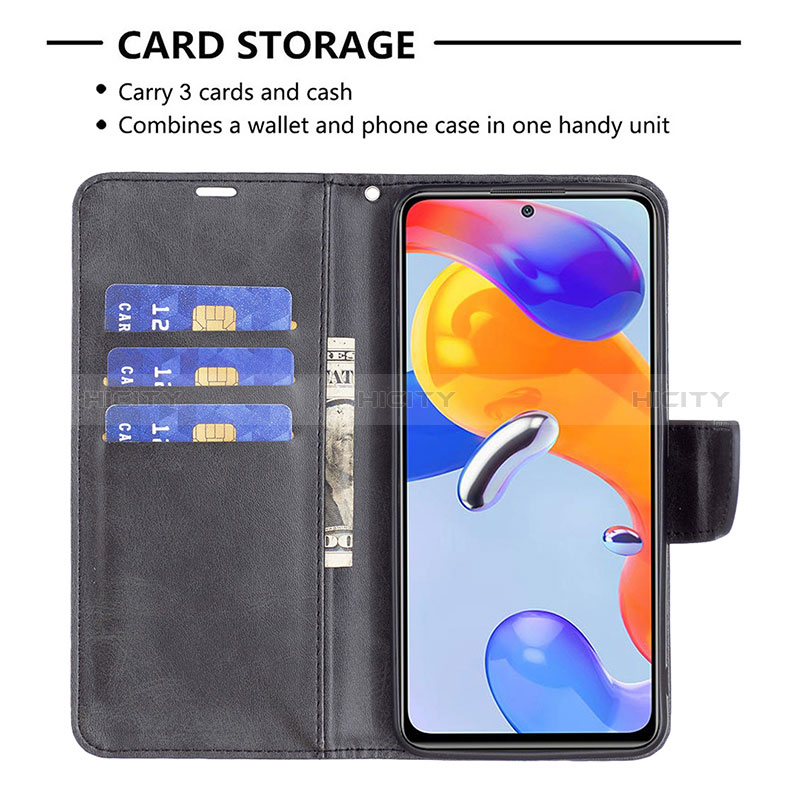 Funda de Cuero Cartera con Soporte Carcasa B04F para Xiaomi Redmi Note 11 Pro 4G