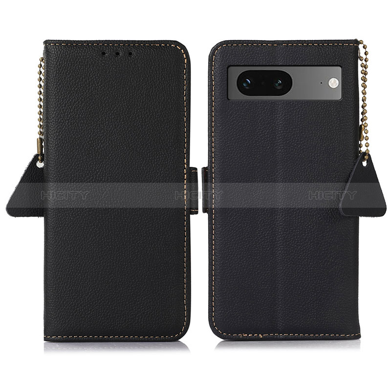 Funda de Cuero Cartera con Soporte Carcasa B04H para Google Pixel 7 5G Negro