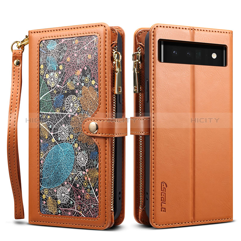 Funda de Cuero Cartera con Soporte Carcasa B04S para Google Pixel 6 5G