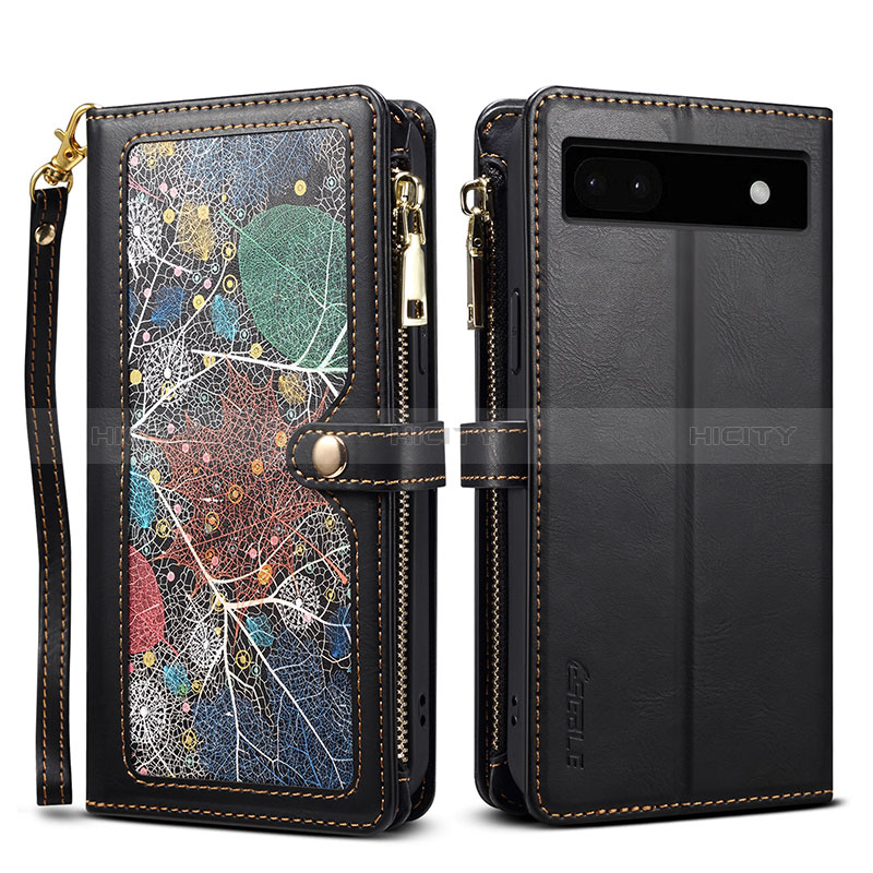 Funda de Cuero Cartera con Soporte Carcasa B04S para Google Pixel 6a 5G