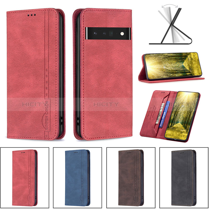 Funda de Cuero Cartera con Soporte Carcasa B05F para Google Pixel 7 Pro 5G