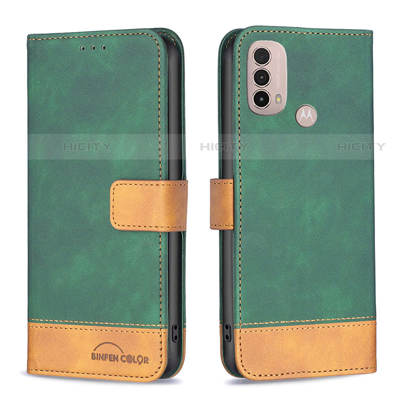 Funda de Cuero Cartera con Soporte Carcasa B05F para Motorola Moto E30