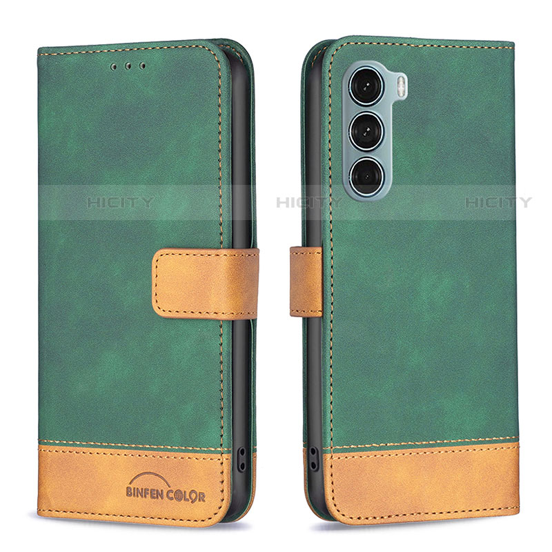 Funda de Cuero Cartera con Soporte Carcasa B05F para Motorola Moto Edge S30 5G Verde