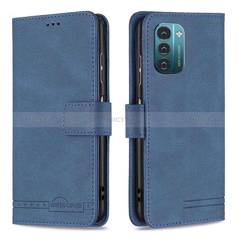 Funda de Cuero Cartera con Soporte Carcasa B05F para Nokia G11 Azul