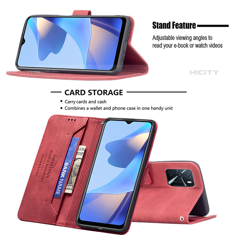 Funda de Cuero Cartera con Soporte Carcasa B05F para Oppo A54s