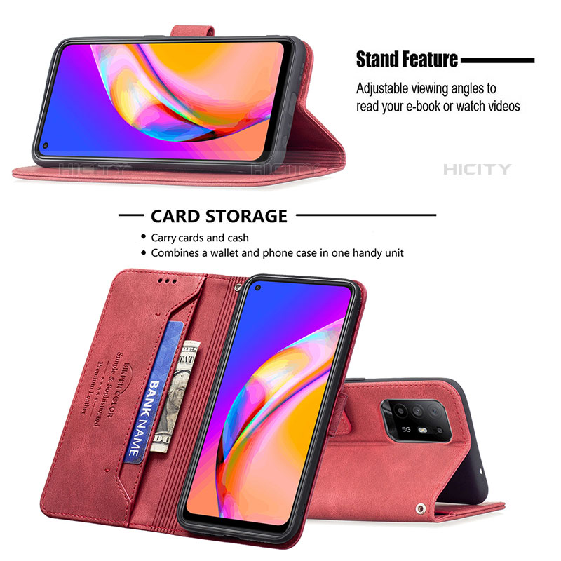 Funda de Cuero Cartera con Soporte Carcasa B05F para Oppo A95 5G