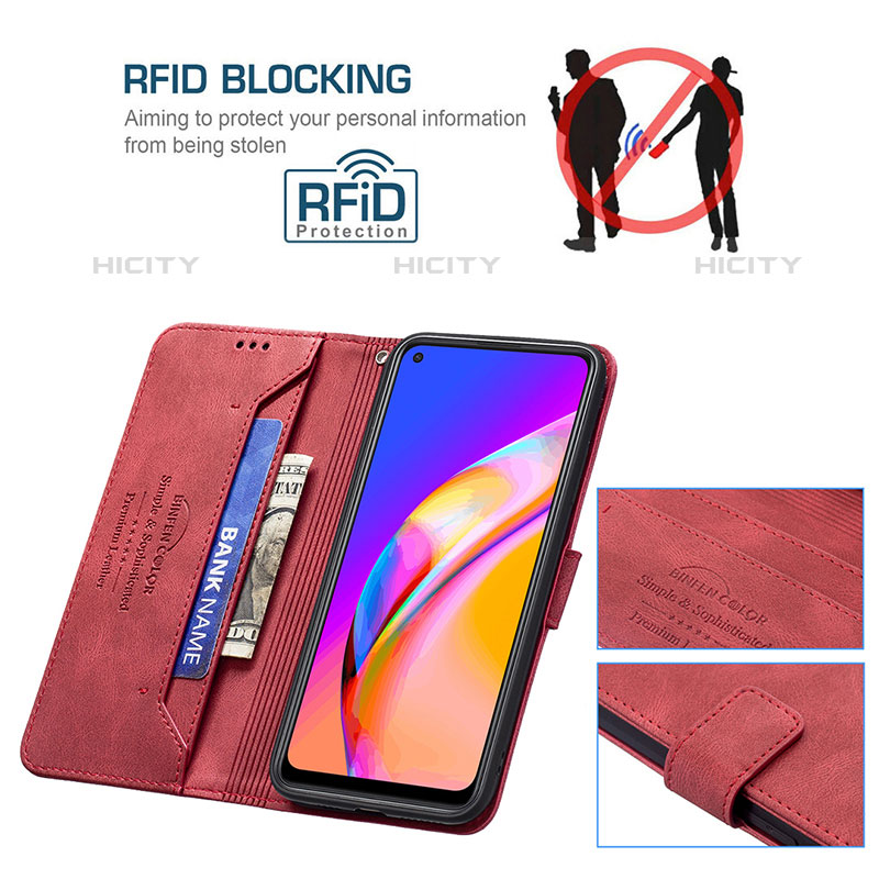 Funda de Cuero Cartera con Soporte Carcasa B05F para Oppo A95 5G