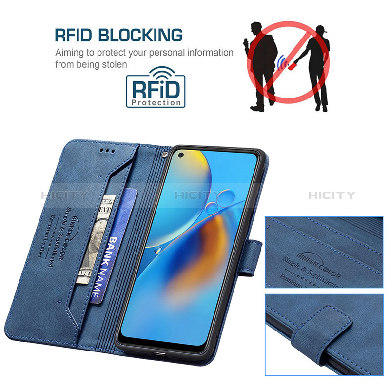 Funda de Cuero Cartera con Soporte Carcasa B05F para Oppo F19