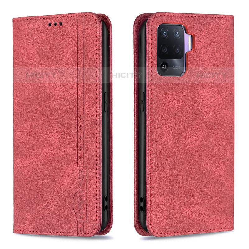 Funda de Cuero Cartera con Soporte Carcasa B05F para Oppo F19 Pro