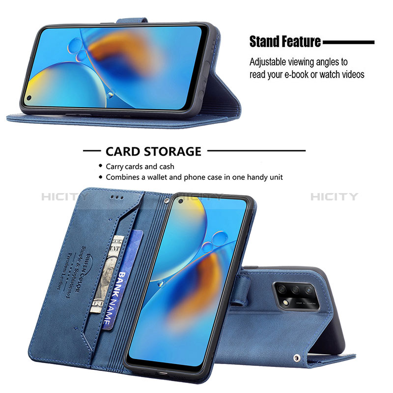 Funda de Cuero Cartera con Soporte Carcasa B05F para Oppo F19s