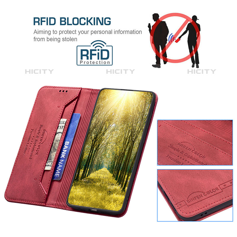 Funda de Cuero Cartera con Soporte Carcasa B05F para Oppo F21 Pro 4G