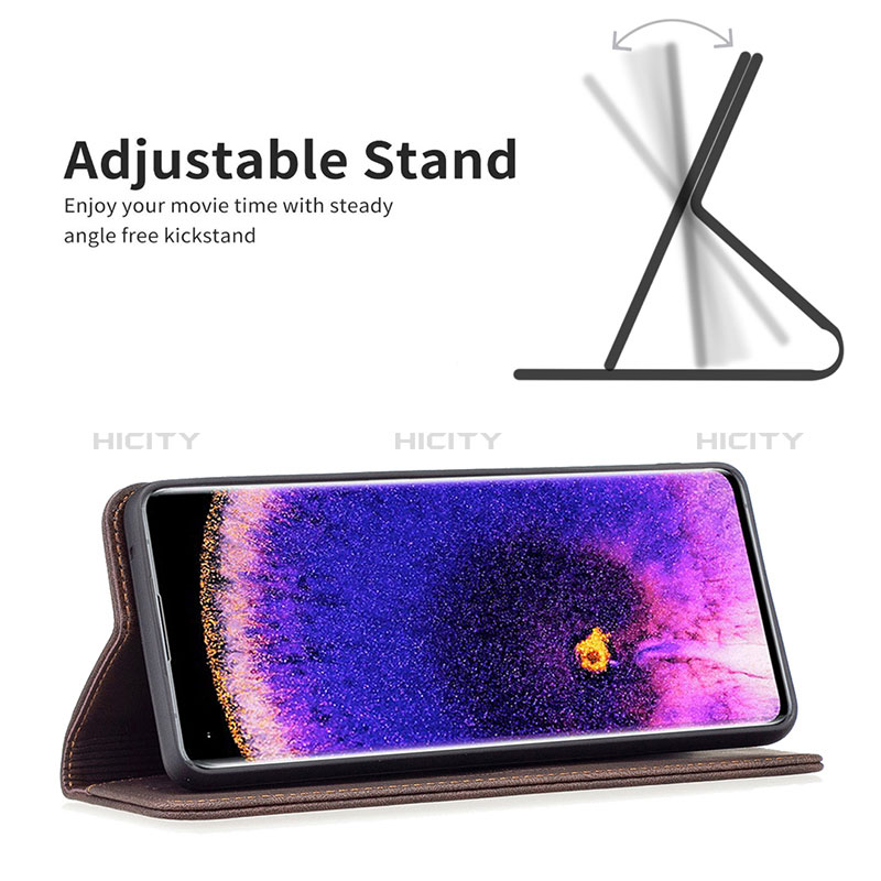 Funda de Cuero Cartera con Soporte Carcasa B05F para Oppo Find X5 5G