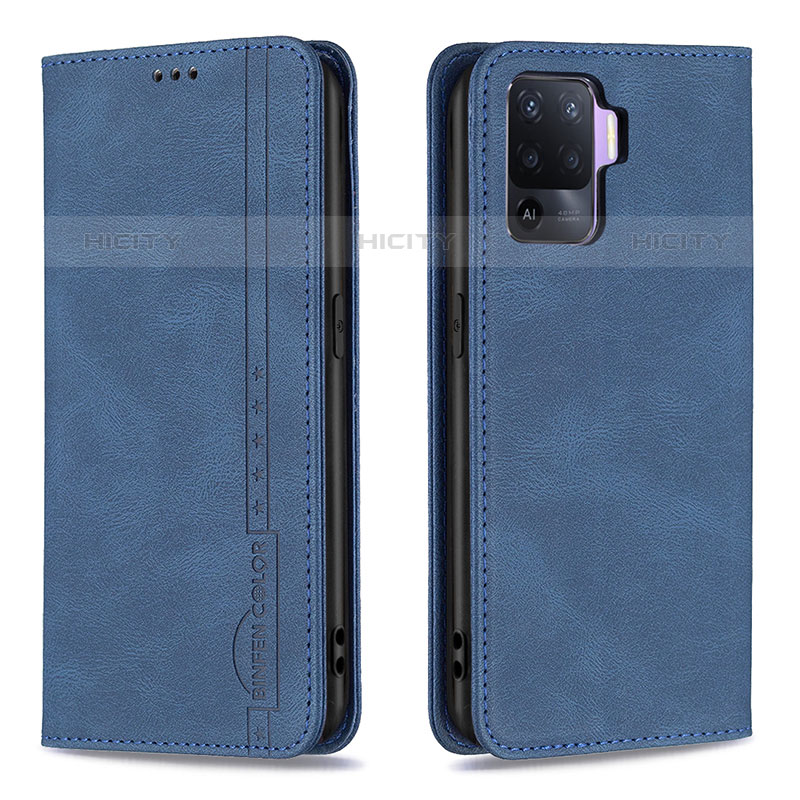 Funda de Cuero Cartera con Soporte Carcasa B05F para Oppo Reno5 F