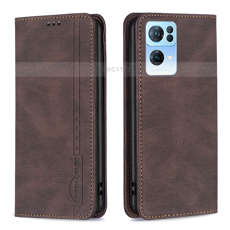 Funda de Cuero Cartera con Soporte Carcasa B05F para Oppo Reno7 Pro 5G