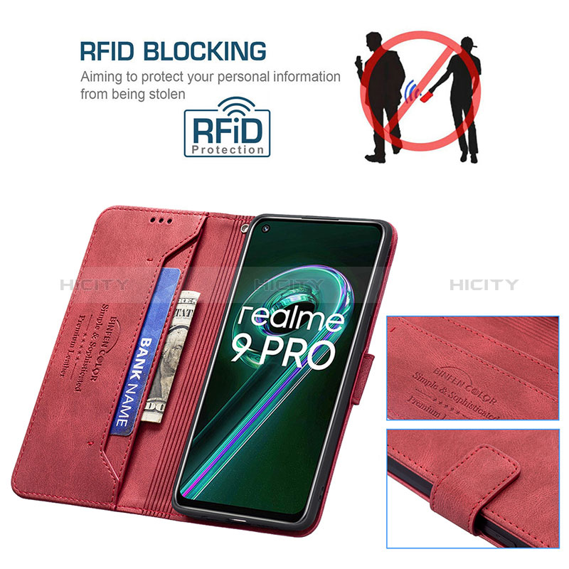 Funda de Cuero Cartera con Soporte Carcasa B05F para Realme 9 5G