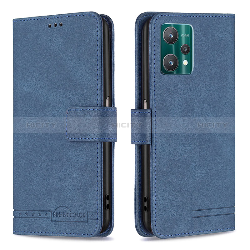 Funda de Cuero Cartera con Soporte Carcasa B05F para Realme 9 5G Azul