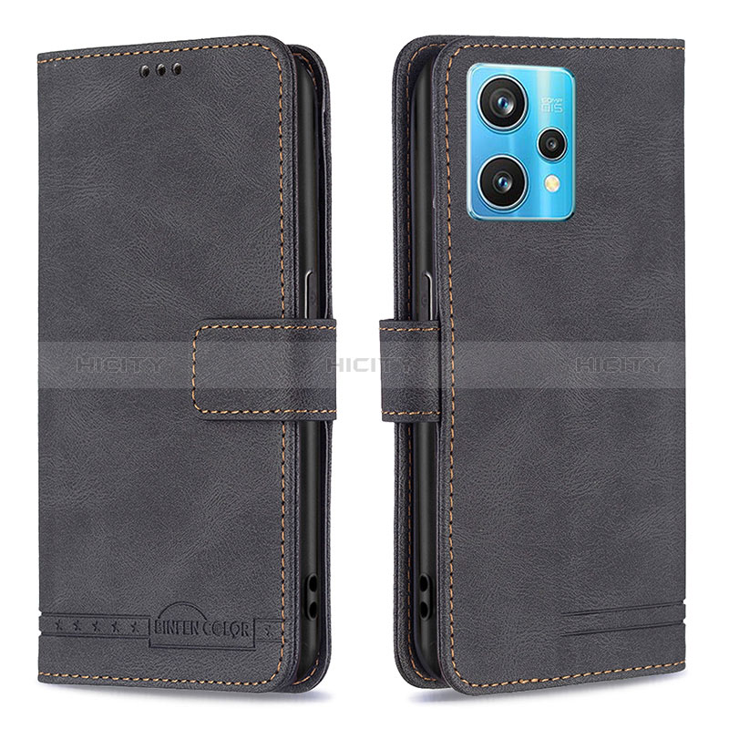 Funda de Cuero Cartera con Soporte Carcasa B05F para Realme 9 Pro+ Plus 5G Negro