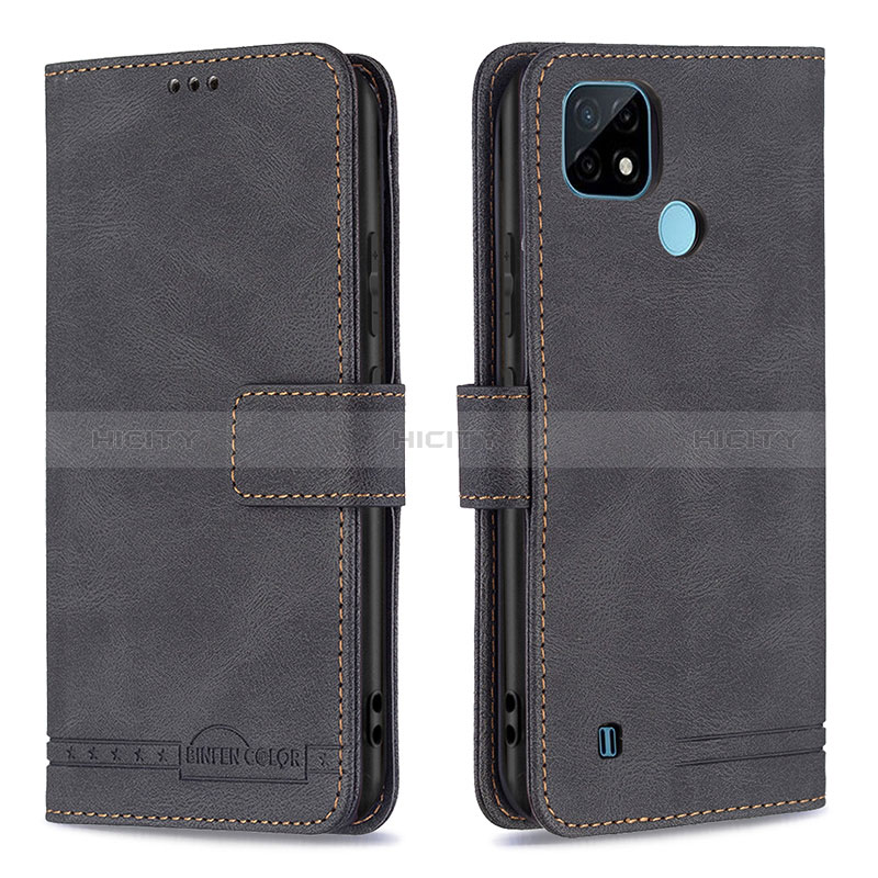 Funda de Cuero Cartera con Soporte Carcasa B05F para Realme C21