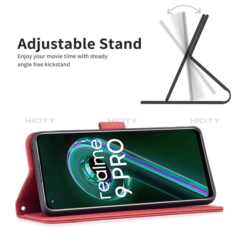 Funda de Cuero Cartera con Soporte Carcasa B05F para Realme Q5 5G