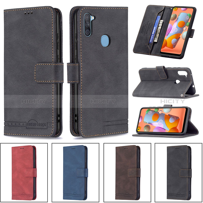 Funda de Cuero Cartera con Soporte Carcasa B05F para Samsung Galaxy A11