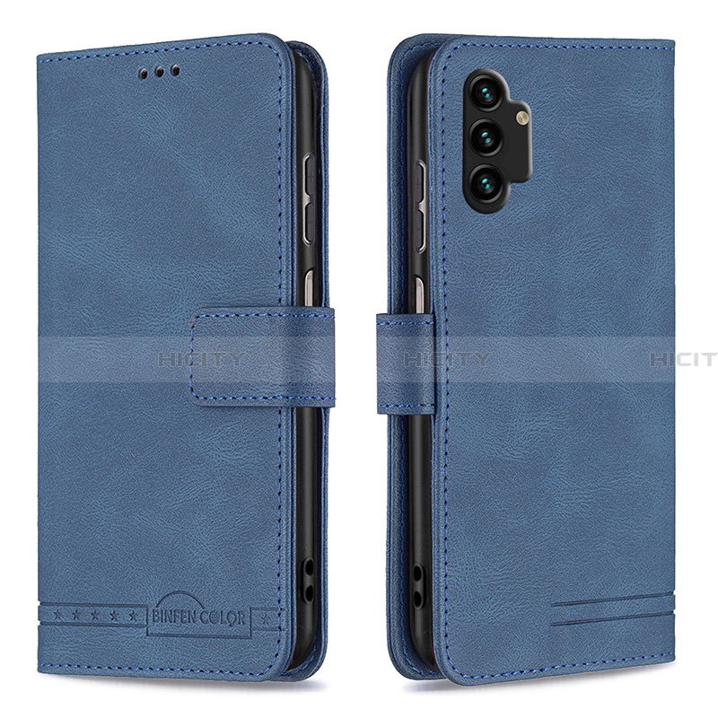 Funda de Cuero Cartera con Soporte Carcasa B05F para Samsung Galaxy A13 4G Azul