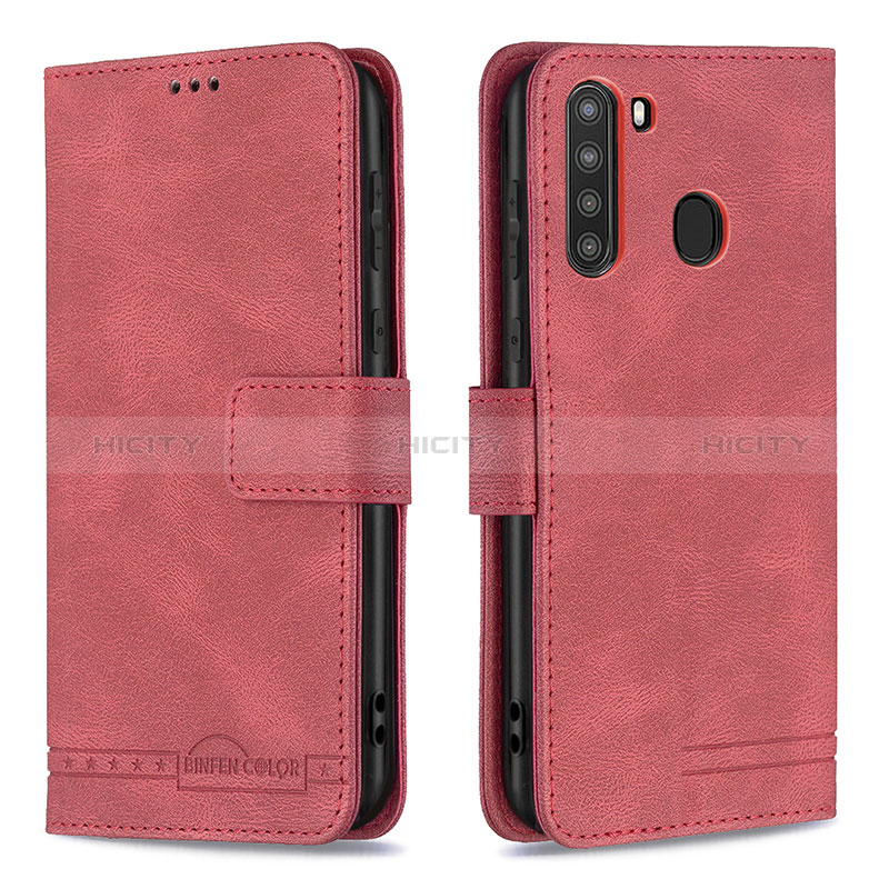 Funda de Cuero Cartera con Soporte Carcasa B05F para Samsung Galaxy A21