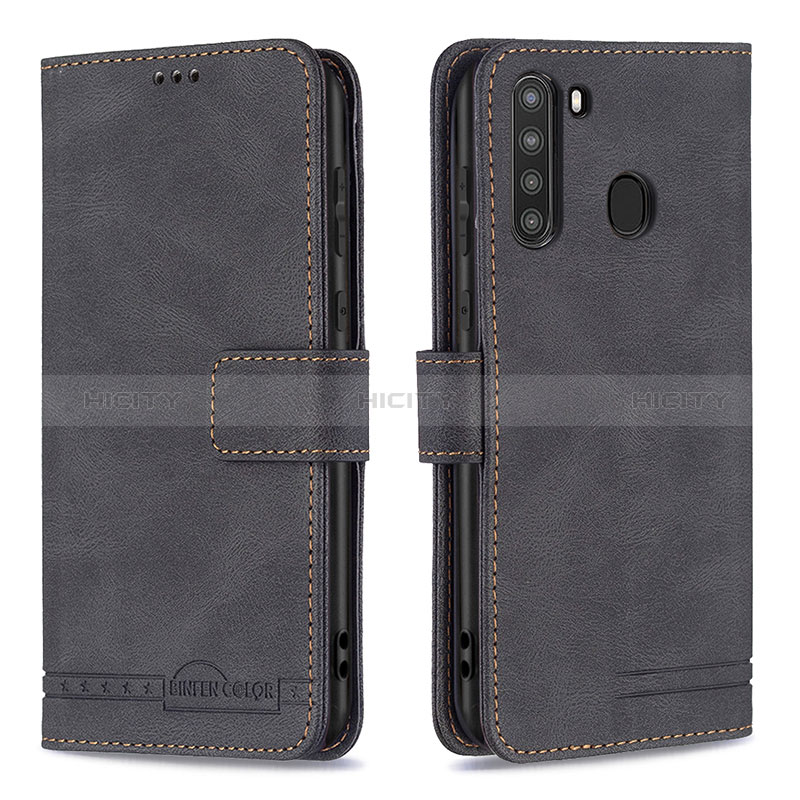 Funda de Cuero Cartera con Soporte Carcasa B05F para Samsung Galaxy A21