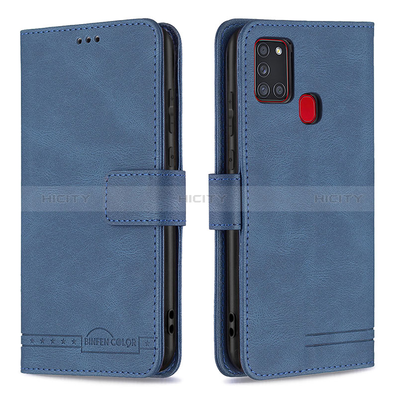 Funda de Cuero Cartera con Soporte Carcasa B05F para Samsung Galaxy A21s