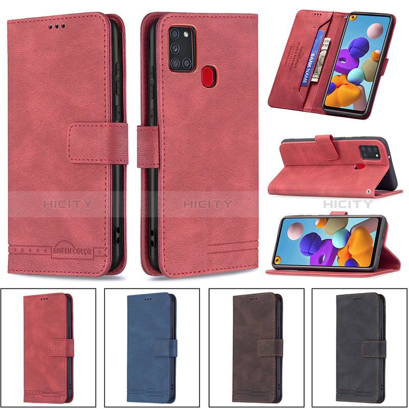 Funda de Cuero Cartera con Soporte Carcasa B05F para Samsung Galaxy A21s