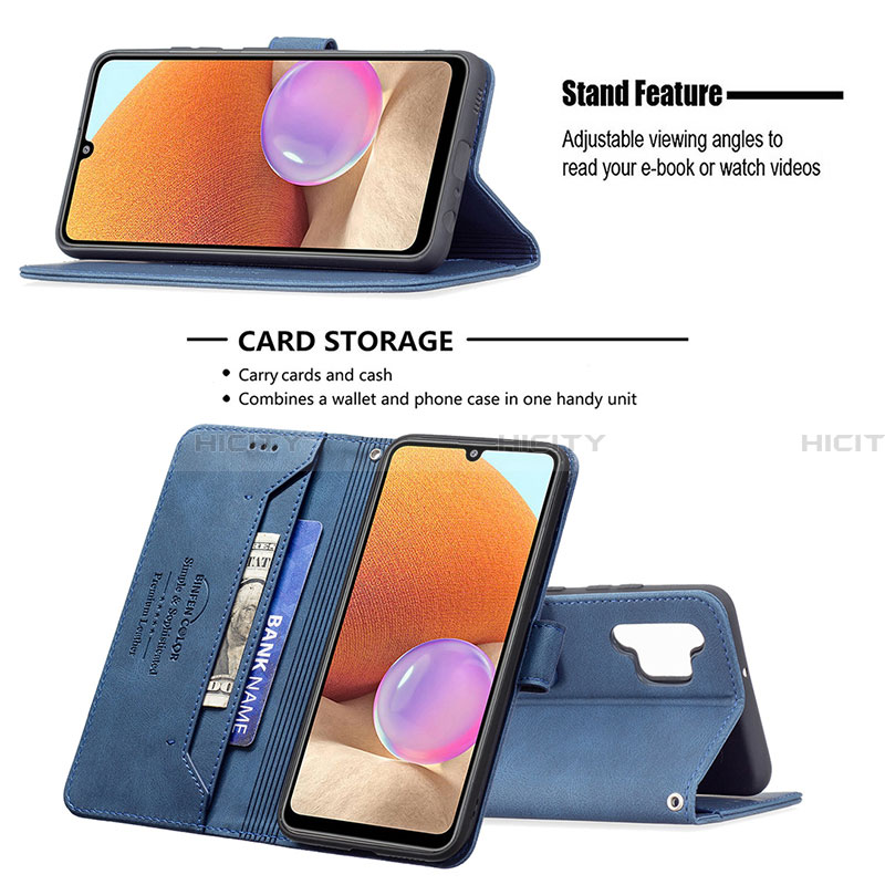 Funda de Cuero Cartera con Soporte Carcasa B05F para Samsung Galaxy A32 5G