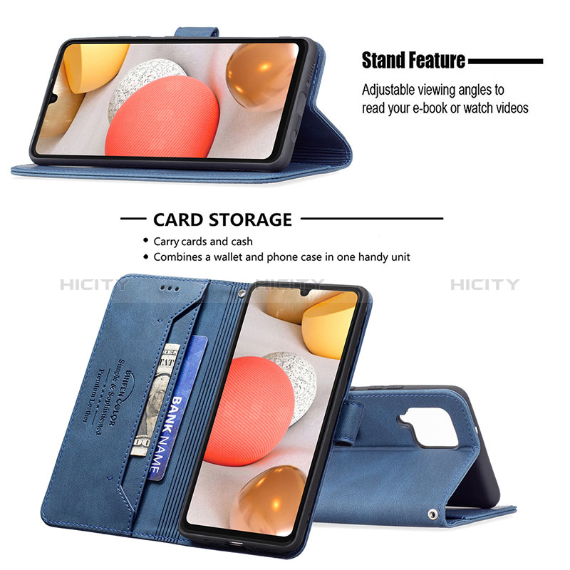 Funda de Cuero Cartera con Soporte Carcasa B05F para Samsung Galaxy A42 5G