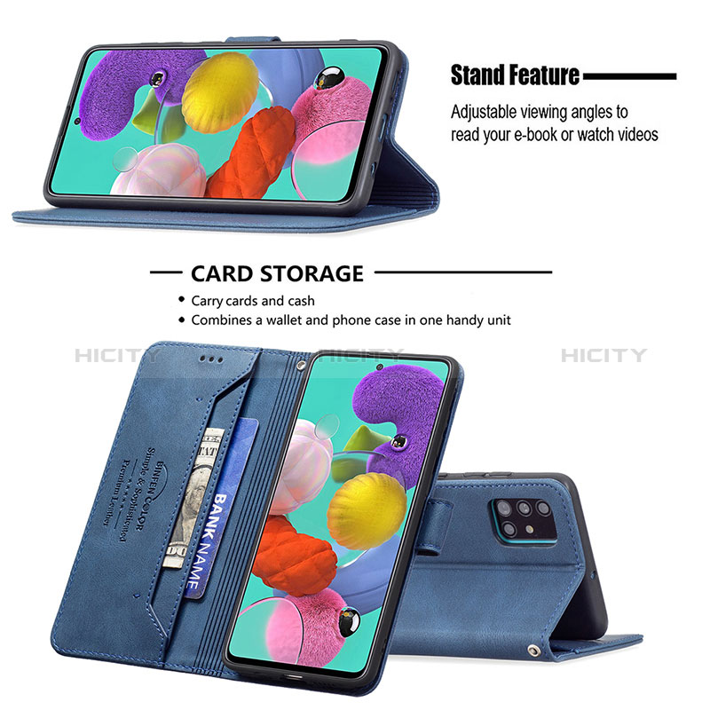 Funda de Cuero Cartera con Soporte Carcasa B05F para Samsung Galaxy A51 5G