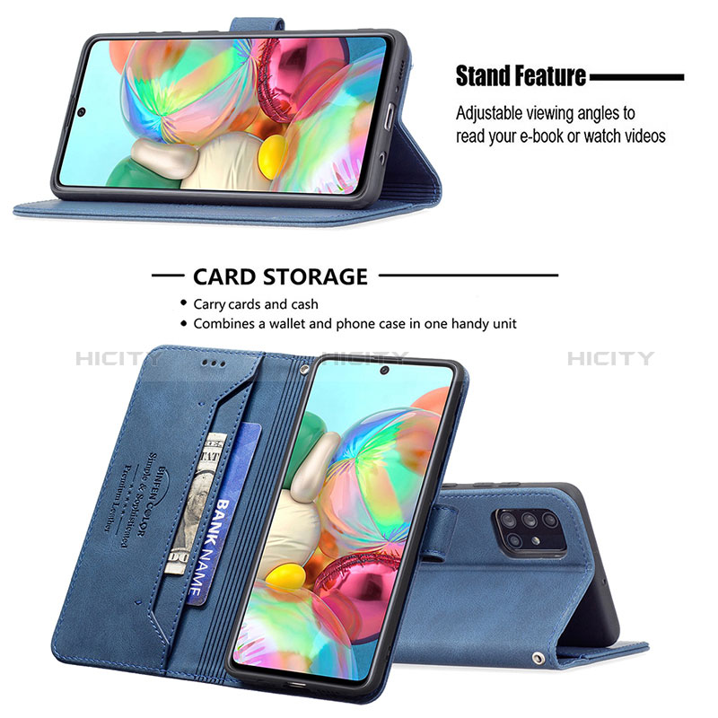 Funda de Cuero Cartera con Soporte Carcasa B05F para Samsung Galaxy A71 4G A715