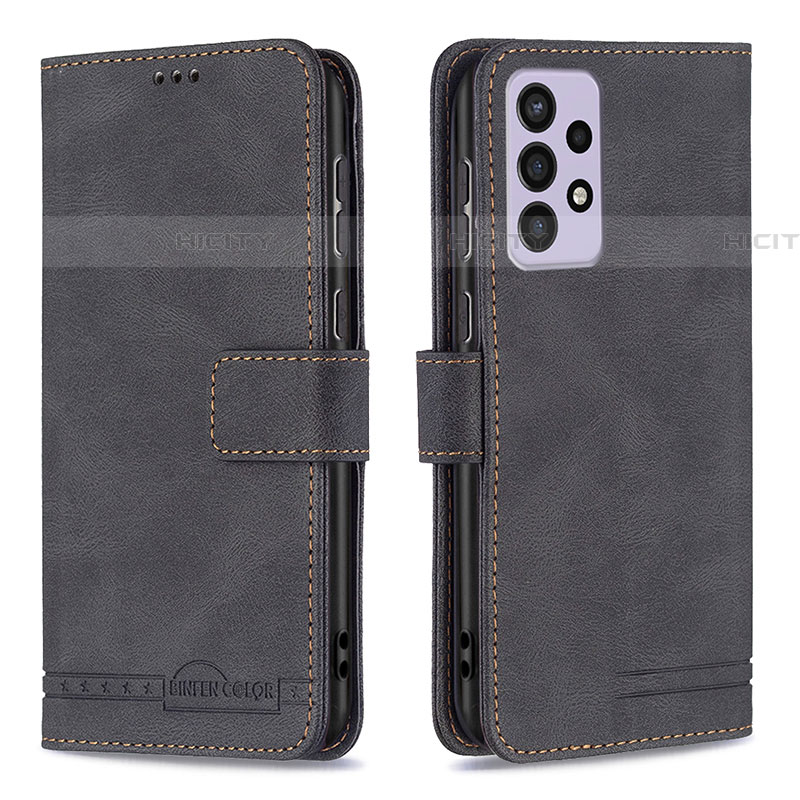 Funda de Cuero Cartera con Soporte Carcasa B05F para Samsung Galaxy A73 5G Negro