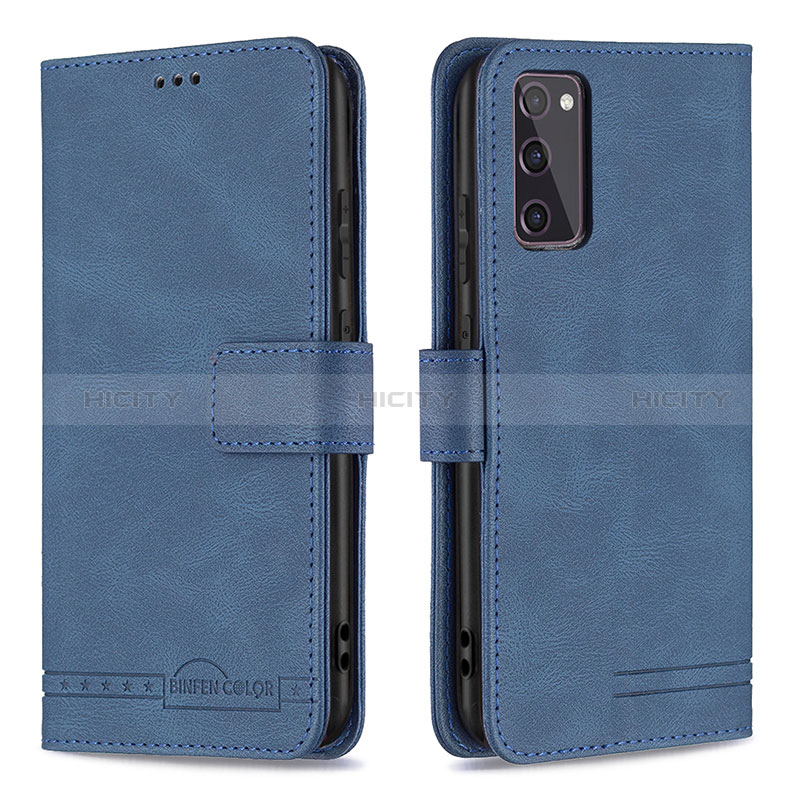 Funda de Cuero Cartera con Soporte Carcasa B05F para Samsung Galaxy S20 FE (2022) 5G Azul