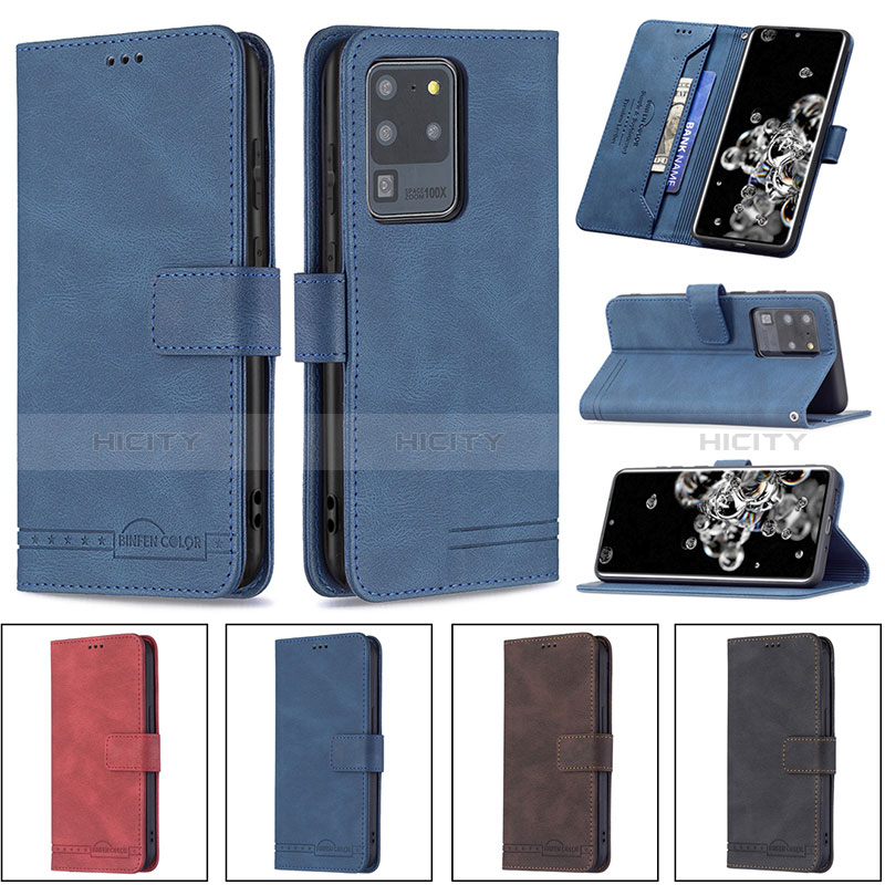 Funda de Cuero Cartera con Soporte Carcasa B05F para Samsung Galaxy S20 Ultra 5G