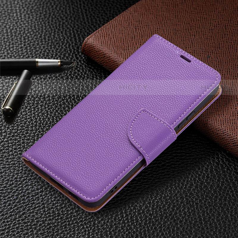 Funda de Cuero Cartera con Soporte Carcasa B05F para Samsung Galaxy S23 Plus 5G Morado