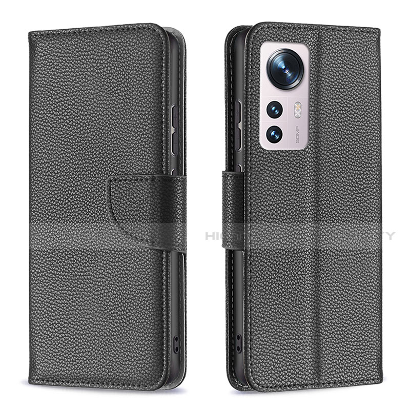 Funda de Cuero Cartera con Soporte Carcasa B05F para Xiaomi Mi 12 5G Negro