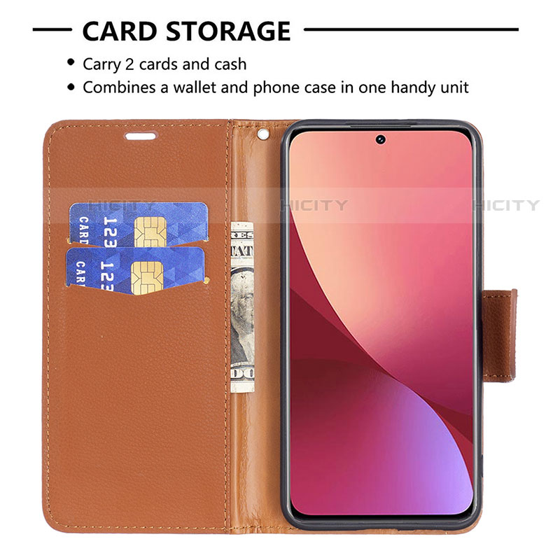 Funda de Cuero Cartera con Soporte Carcasa B05F para Xiaomi Mi 12 Pro 5G