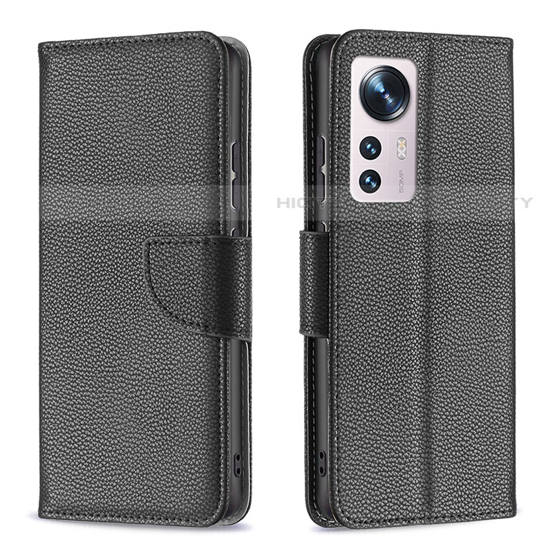 Funda de Cuero Cartera con Soporte Carcasa B05F para Xiaomi Mi 12 Pro 5G Negro