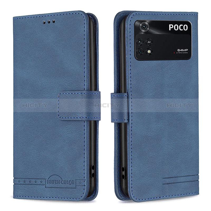 Funda de Cuero Cartera con Soporte Carcasa B05F para Xiaomi Poco M4 Pro 4G