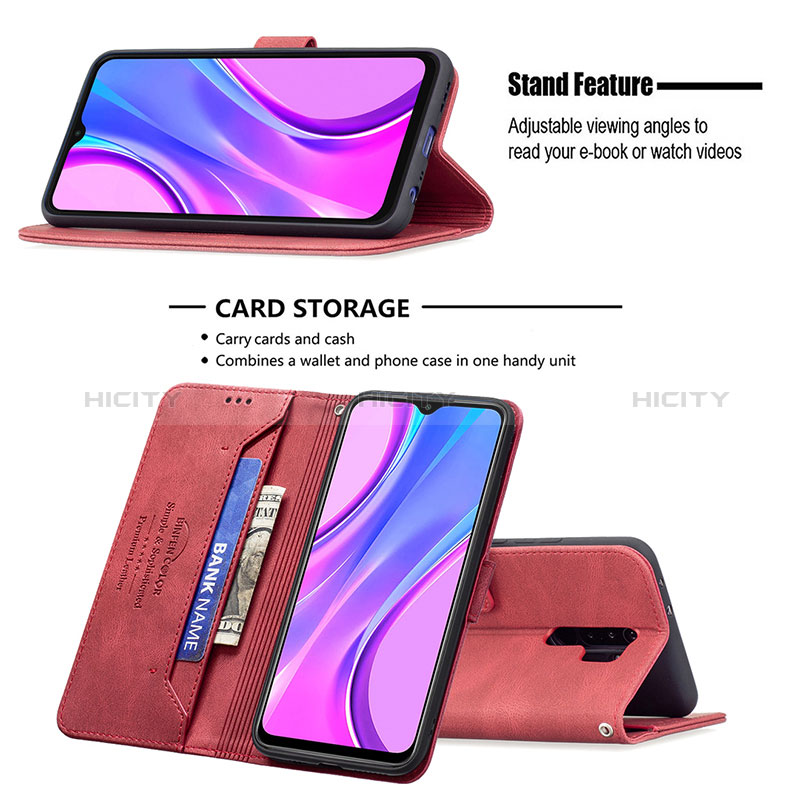 Funda de Cuero Cartera con Soporte Carcasa B05F para Xiaomi Redmi 9