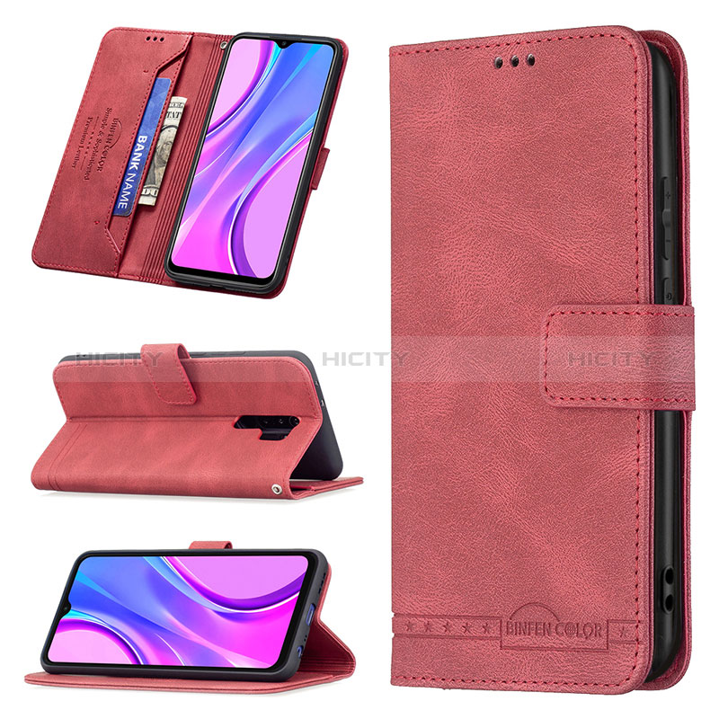 Funda de Cuero Cartera con Soporte Carcasa B05F para Xiaomi Redmi 9 Prime India