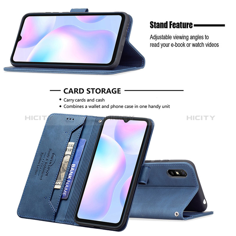 Funda de Cuero Cartera con Soporte Carcasa B05F para Xiaomi Redmi 9A