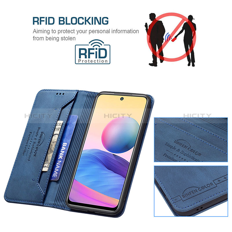 Funda de Cuero Cartera con Soporte Carcasa B05F para Xiaomi Redmi Note 10 5G