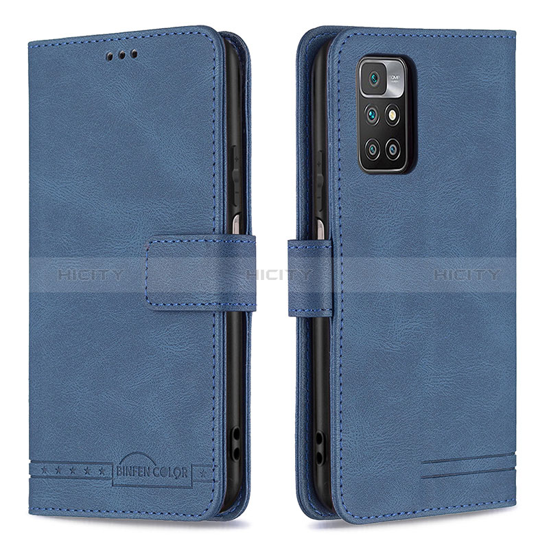 Funda de Cuero Cartera con Soporte Carcasa B05F para Xiaomi Redmi Note 11 4G (2021) Azul